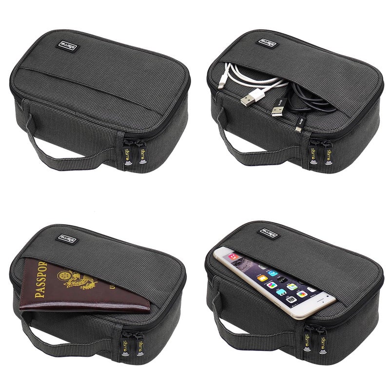 sisma Travel Electronics Organizer Small Carrying Case for Cables Phone Chargers USB Plugs Power Cords Earbuds Adapter Tech Accessories Pouch -Special Edition - Image 2